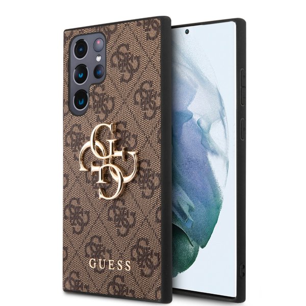 Guess Samsung Galaxy S23 Ultra Skal 4G Logo Brun