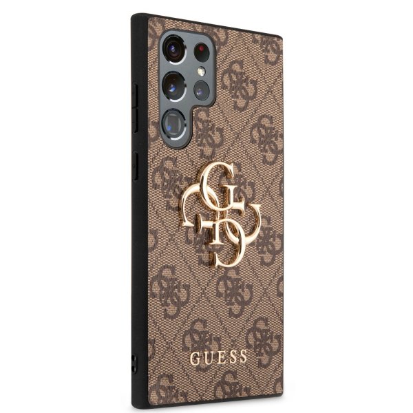 Guess Samsung Galaxy S23 Ultra Skal 4G Logo Brun