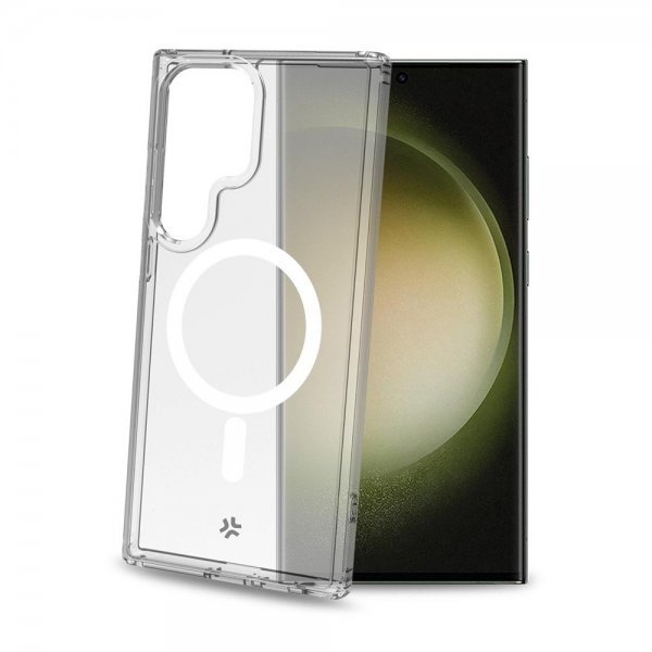 Celly Samsung Galaxy S23 Ultra Skal GELSKINMAG MagSafe Transparent