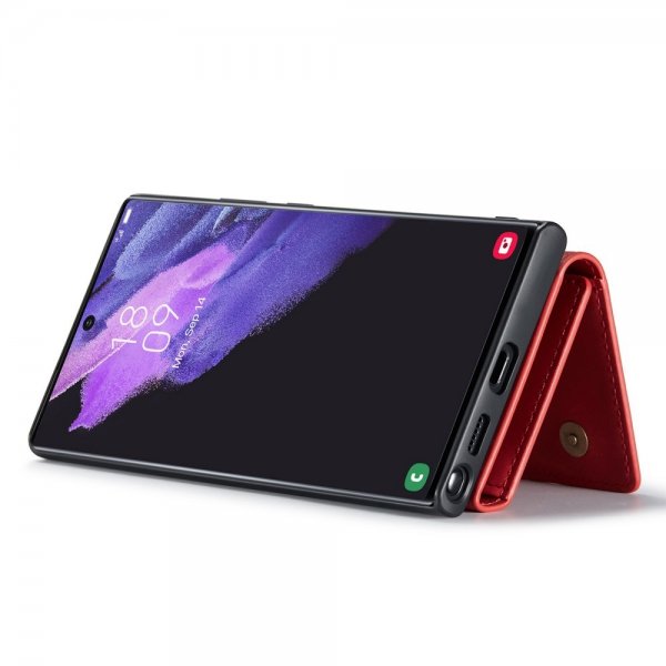 Dg.Ming Samsung Galaxy S23 Ultra Skal M1 Series Löstagbar Korthållare Röd