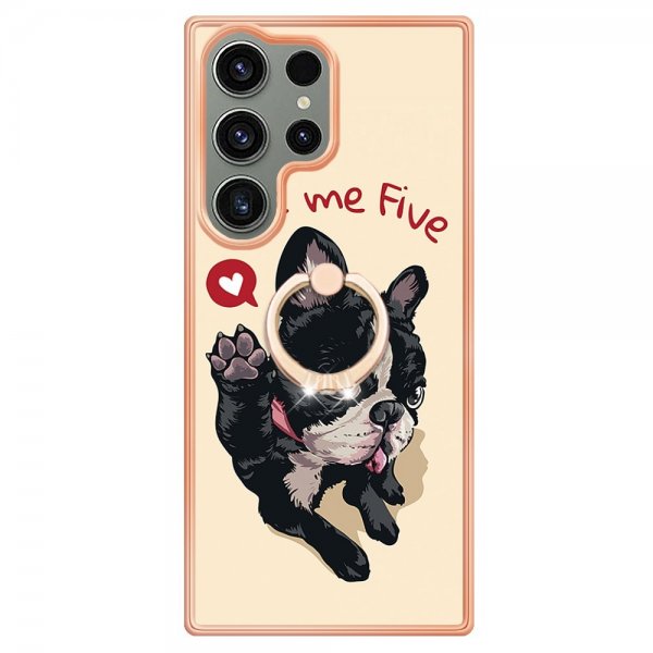 Samsung Galaxy S23 Ultra Skal med Finger Ring Motiv Give Me Five
