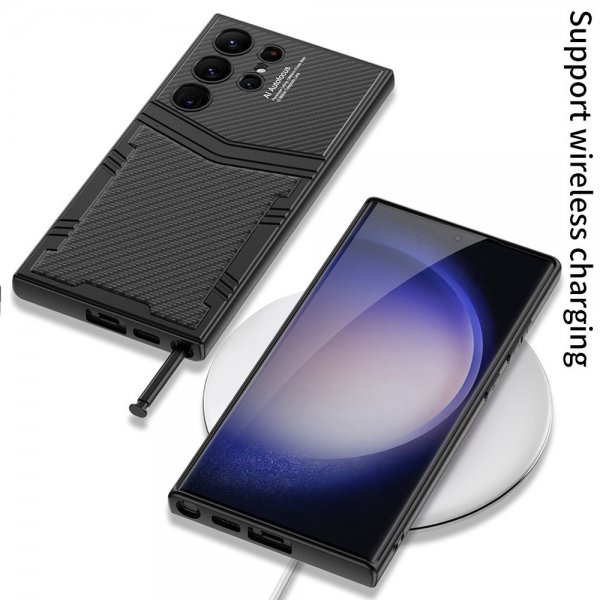 GKK Samsung Galaxy S23 Ultra Skal Mönster Borstad