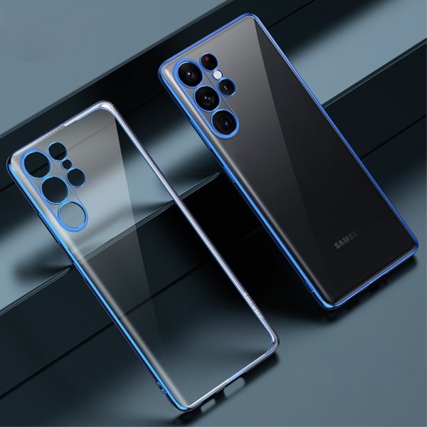 Sulada Samsung Galaxy S23 Ultra Skal Pläterad Kant Blå