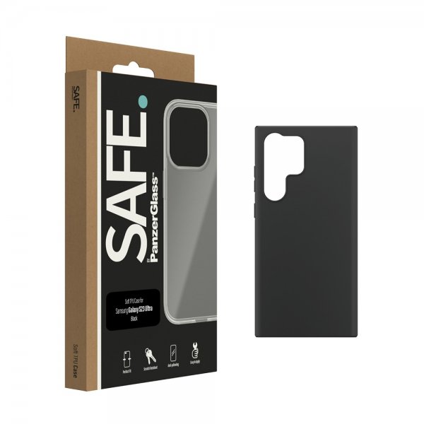 SAFE by PanzerGlass Samsung Galaxy S23 Ultra Skal Soft TPU Case Svart