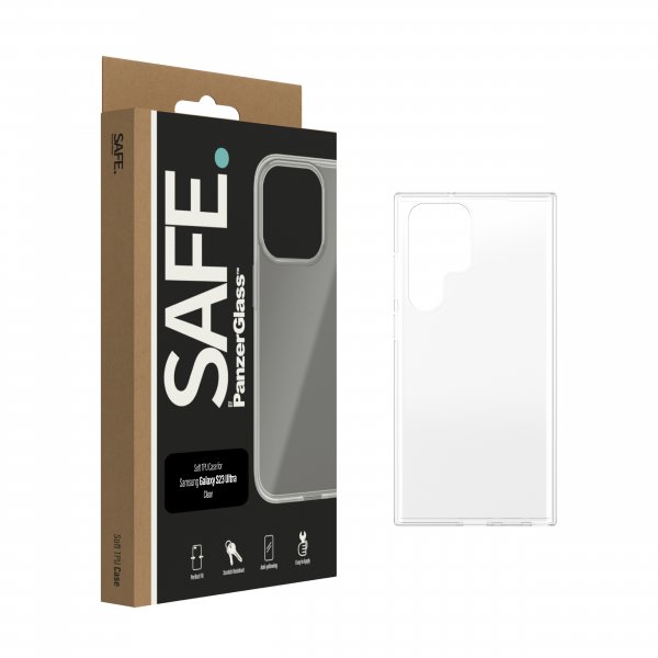 SAFE by PanzerGlass Samsung Galaxy S23 Ultra Skal Soft TPU Case Transparent