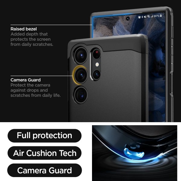 Spigen Samsung Galaxy S23 Ultra Skal Tough Armor Svart
