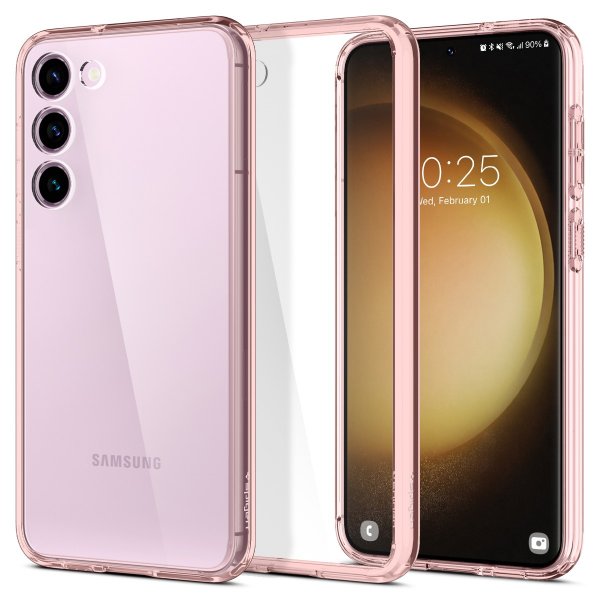 Spigen Samsung Galaxy S23 Skal Ultra Hybrid Rose Crystal