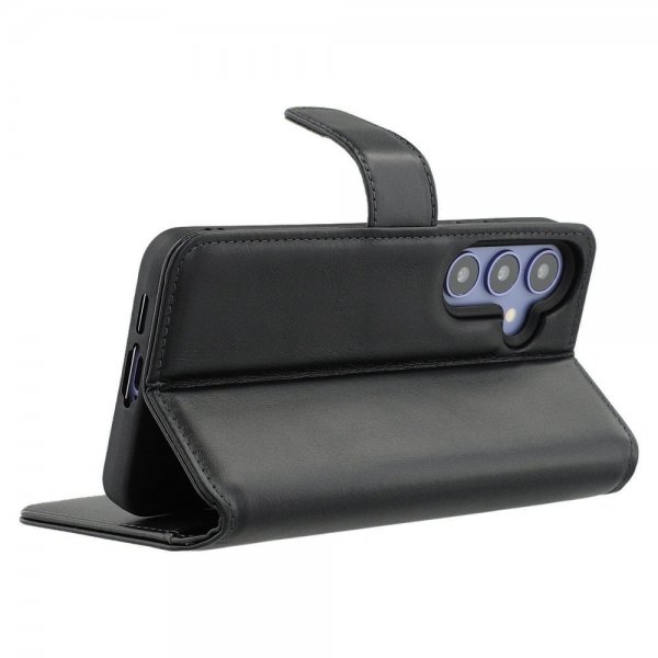 Nordic Covers Samsung Galaxy S24 FE Fodral Essential Leather Raven Black