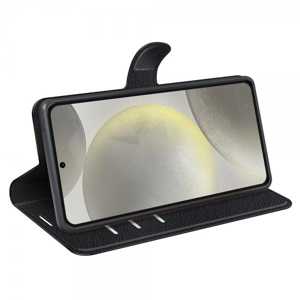 Samsung Galaxy S24 FE Fodral Litchi Svart