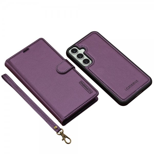 Lc.Imeeke Samsung Galaxy S24 FE Fodral med Löstagbart Skal L2 Series MagSafe Lila