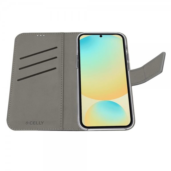 Celly Samsung Galaxy S24 FE Fodral Wally Wallet Case Svart