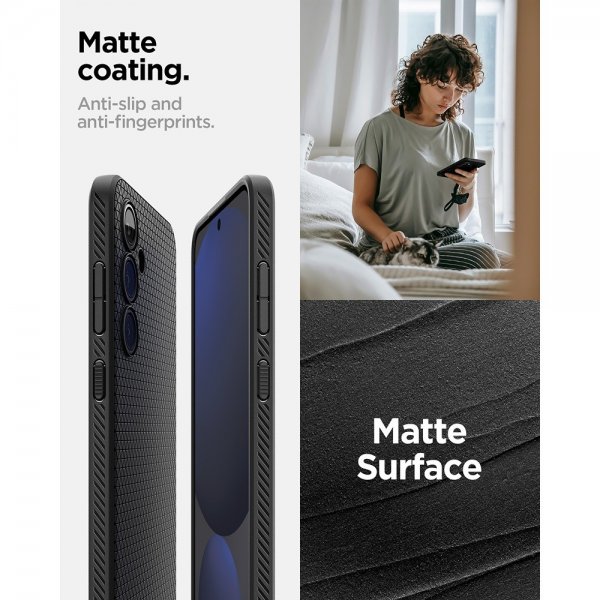 Spigen Samsung Galaxy S24 FE Skal Liquid Air Matte Black