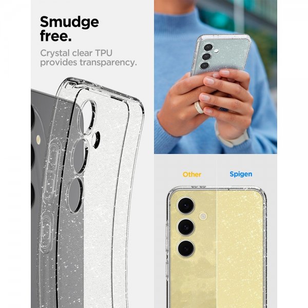 Spigen Samsung Galaxy S24 FE Skal Liquid Crystal Glitter Crystal Quartz