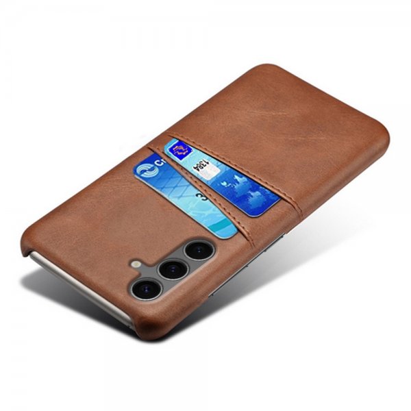 Samsung Galaxy S24 FE Skal med två Kortfack Brun