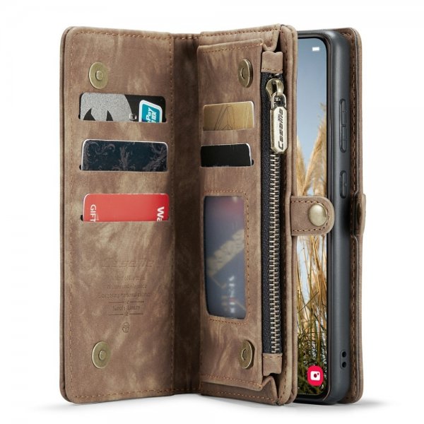 CaseMe Samsung Galaxy S24 Fodral 008 Series Löstagbart Skal Brun