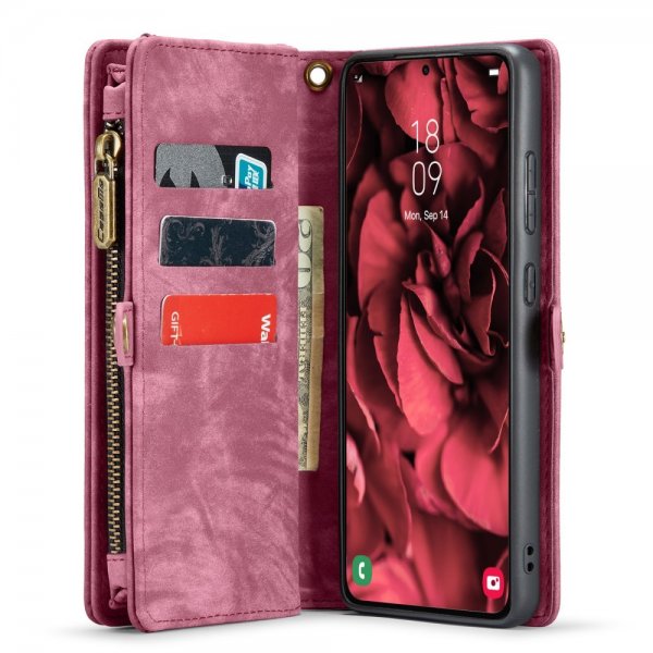 CaseMe Samsung Galaxy S24 Fodral 008 Series Löstagbart Skal Röd