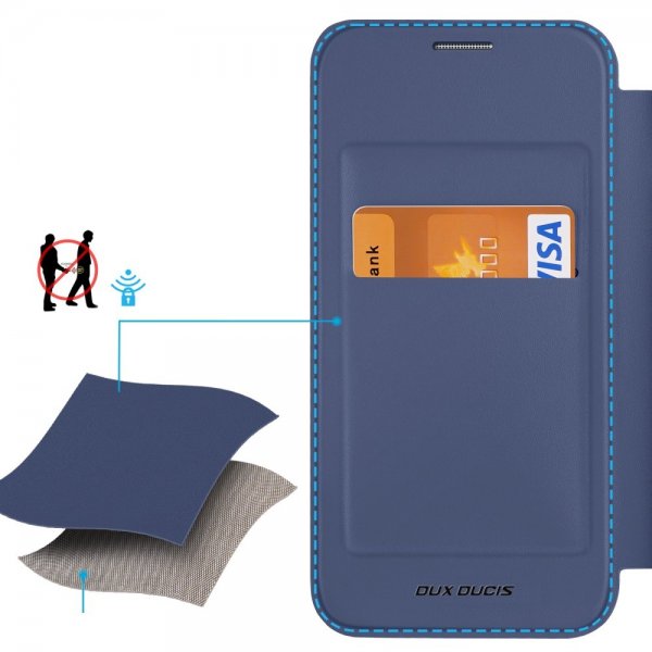 Dux Ducis Samsung Galaxy S24 Fodral Skin X Pro Series Kickstand MagSafe Blå