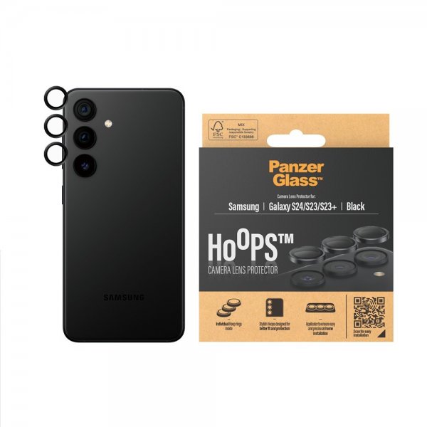 PanzerGlass Samsung Galaxy S23/S23 Plus/S24 Kameraskydd Hoops Svart