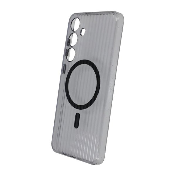 Samsung Galaxy S24 Skal Korrugerad MagSafe Transparent Svart