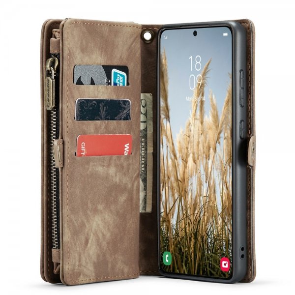 CaseMe Samsung Galaxy S24 Plus Fodral 008 Series Löstagbart Skal Brun