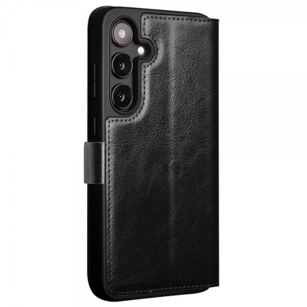 Qialino Samsung Galaxy S24 Plus Fodral Äkta Läder Svart