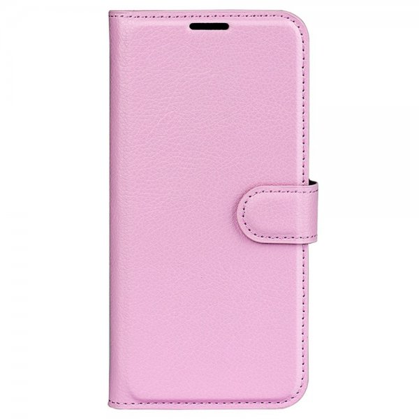 Samsung Galaxy S24 Plus Fodral Litchi Rosa