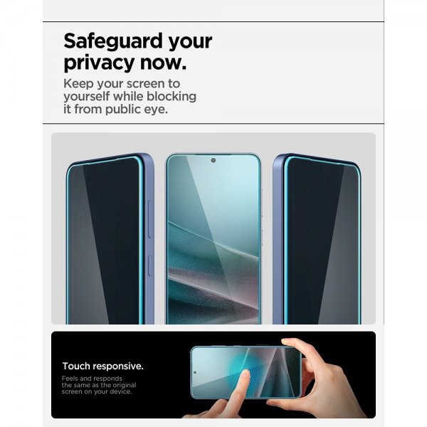 Spigen Samsung Galaxy S24 Plus/Galaxy S25 Plus Skärmskydd GLAS.tR EZ Fit Privacy 2-pack
