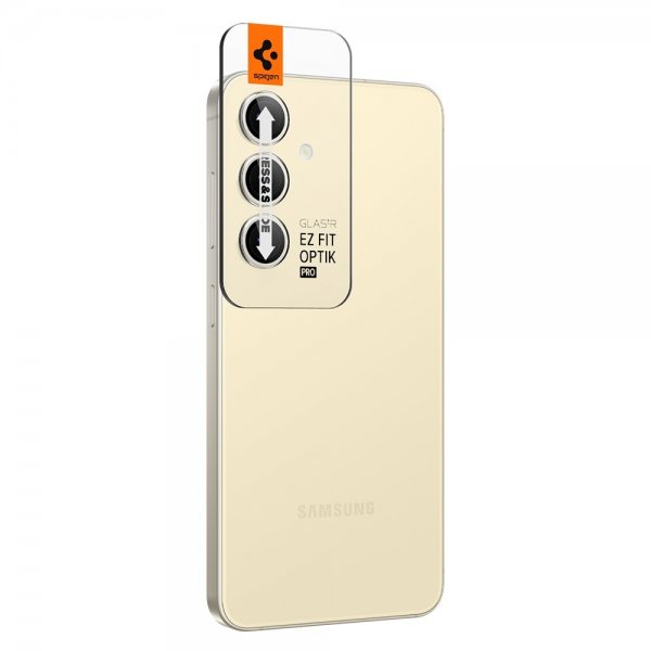 Spigen Samsung Galaxy S24 Plus Kameraskydd GLAS.tR EZ Fit Optik Pro 2-pack Gul