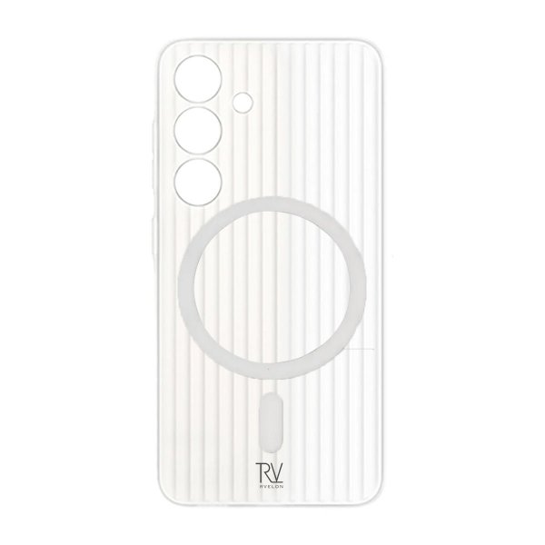 Rvelon Samsung Galaxy S24 Plus Skal Korrugerad MagSafe Vit