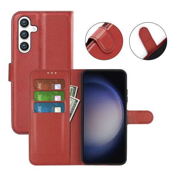 Samsung Galaxy S24 Plus Fodral med Stativ Brun