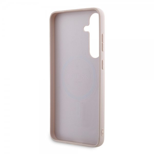 Guess Samsung Galaxy S24 Plus Skal 4G Metal Logo Rosa