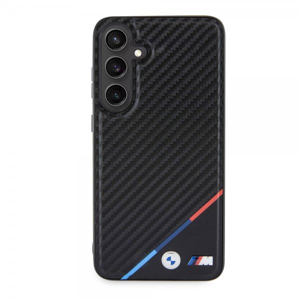 BMW Samsung Galaxy S24 Plus Skal Carbon Tricolor Stripe MagSafe Svart