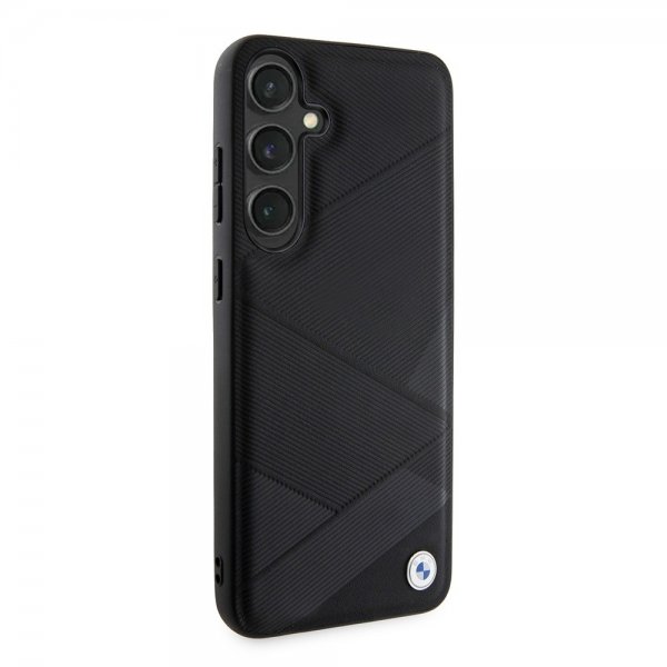 BMW Samsung Galaxy S24 Plus Skal Genuine Leather Textured Svart