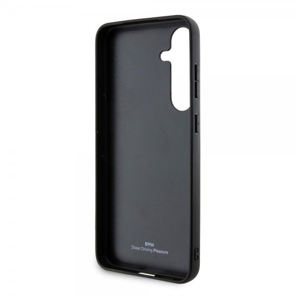 BMW Samsung Galaxy S24 Plus Skal Genuine Leather Textured Svart