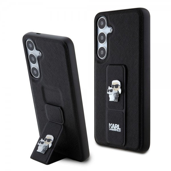 Karl Lagerfeld Samsung Galaxy S24 Plus Skal Grip & Stand Saffiano Svart