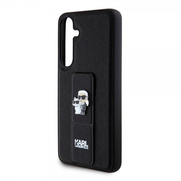 Karl Lagerfeld Samsung Galaxy S24 Plus Skal Grip & Stand Saffiano Svart