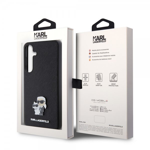 Karl Lagerfeld Samsung Galaxy S24 Plus Skal Saffiano Karl & Choupette Svart