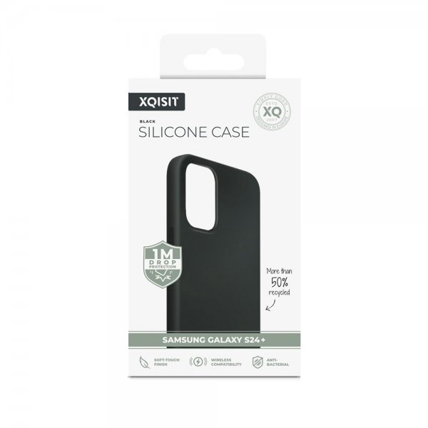 Xqisit Samsung Galaxy S24 Plus Skal Silicone Case Svart