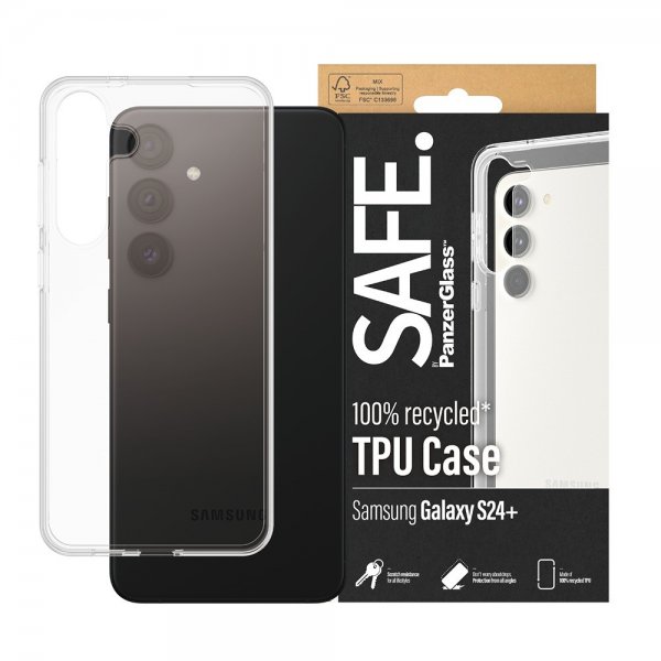 SAFE by PanzerGlass Samsung Galaxy S24 Plus Skal Soft TPU Case Transparent