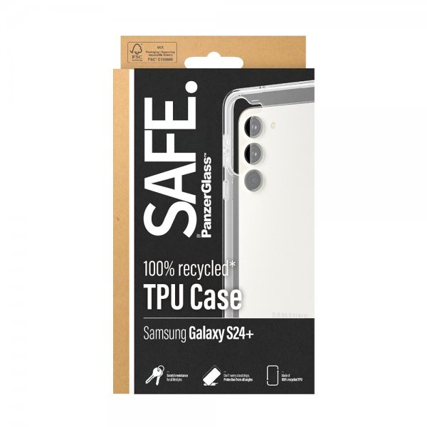 SAFE by PanzerGlass Samsung Galaxy S24 Plus Skal Soft TPU Case Transparent