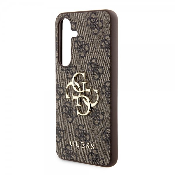 Guess Samsung Galaxy S24 Skal 4G Metal Logo Brun