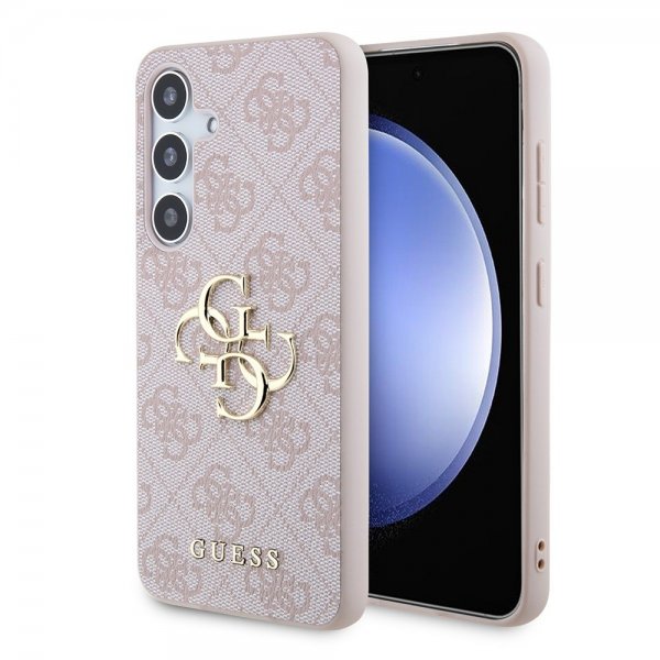 Guess Samsung Galaxy S24 Skal 4G Metal Logo Rosa
