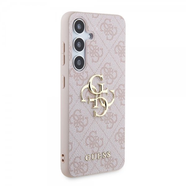 Guess Samsung Galaxy S24 Skal 4G Metal Logo Rosa