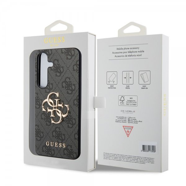 Guess Samsung Galaxy S24 Skal 4G Metal Logo Svart