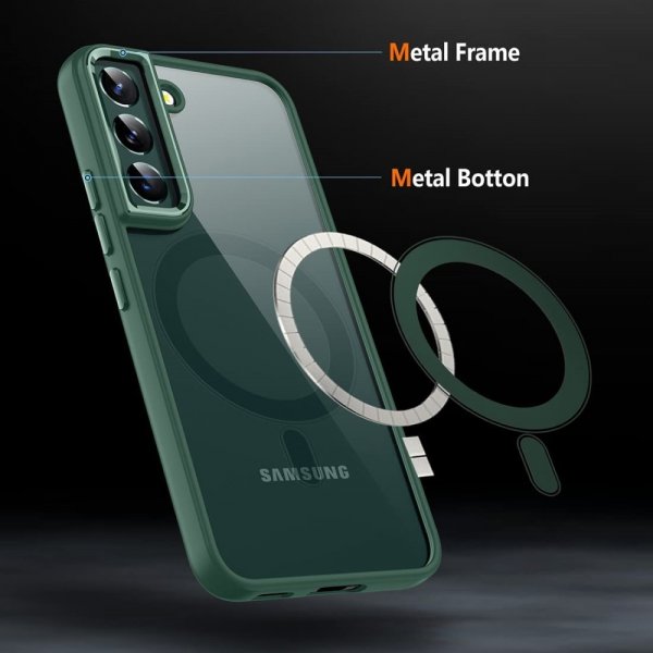 Samsung Galaxy S24 Skal Färgad Kant MagSafe Grön