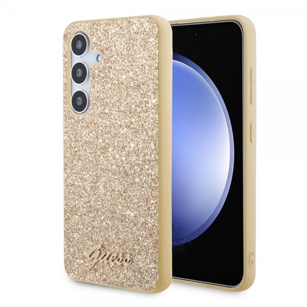 Guess Samsung Galaxy S24 Skal Fixed Glitter Guld