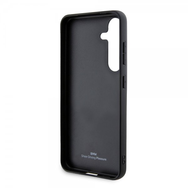 BMW Samsung Galaxy S24 Skal Genuine Leather Textured Svart