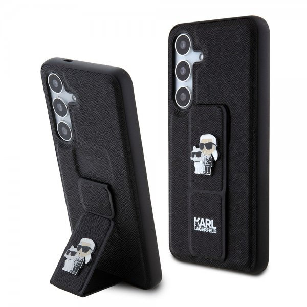 Karl Lagerfeld Samsung Galaxy S24 Skal Grip & Stand Saffiano Svart