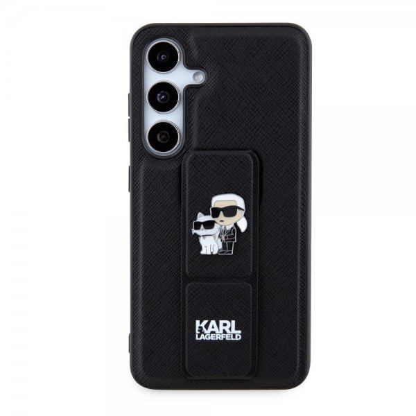 Karl Lagerfeld Samsung Galaxy S24 Skal Grip & Stand Saffiano Svart