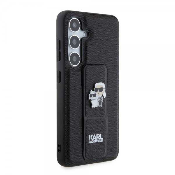 Karl Lagerfeld Samsung Galaxy S24 Skal Grip & Stand Saffiano Svart